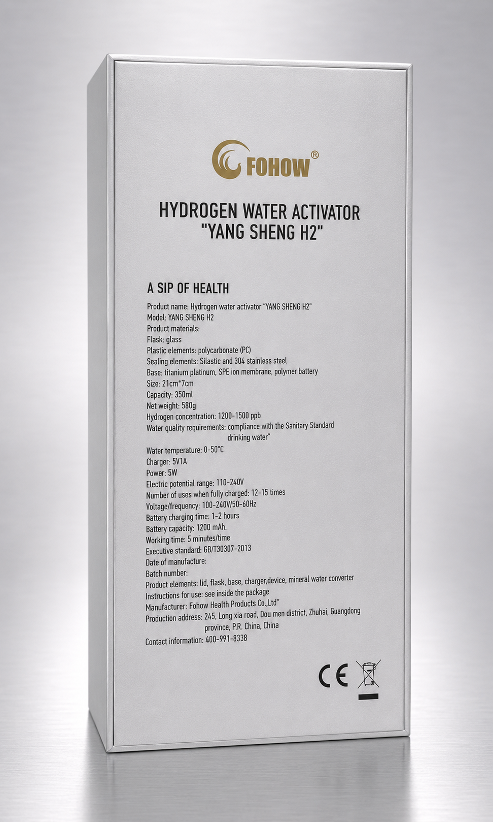 FOHOW H2-Wasserstoff Aktivator