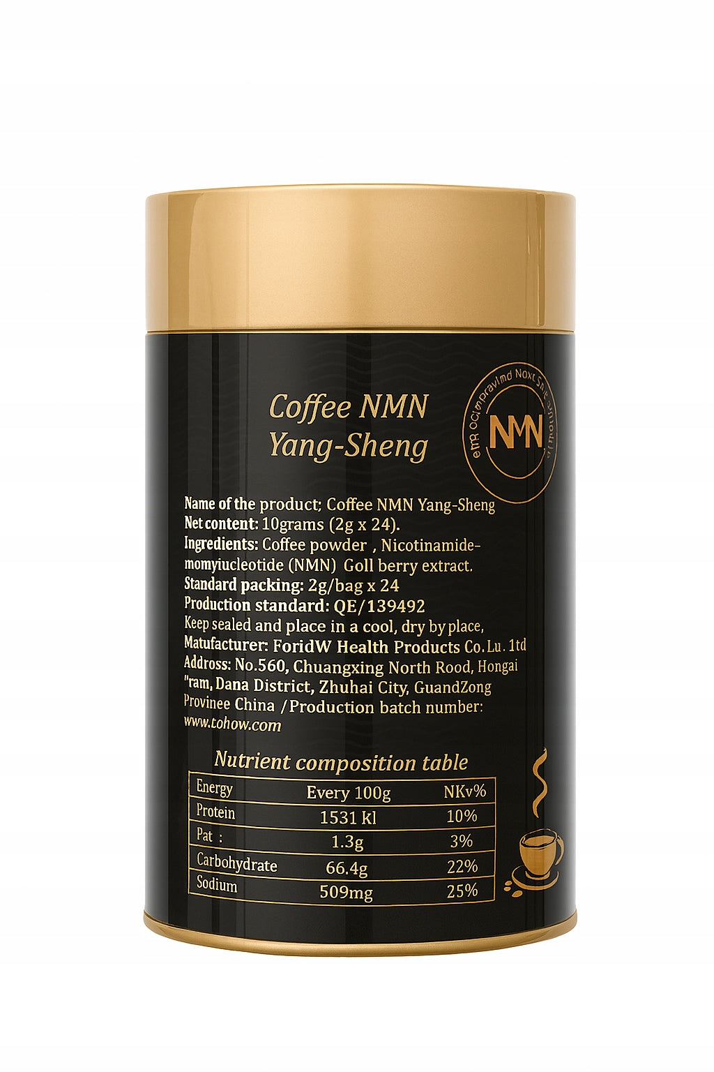FOHOW NMN Yang-Sheng Kaffee - Anti-Aging & Zellrepatur