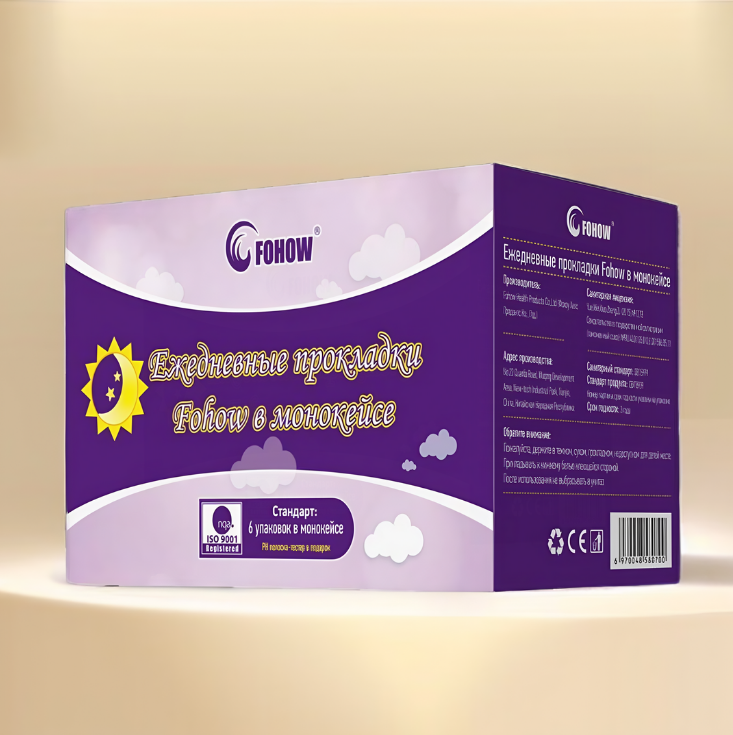 FOHOW Damenbinden täglich, Verpackung 6x30 Stück - 180 Stück Mein Shop